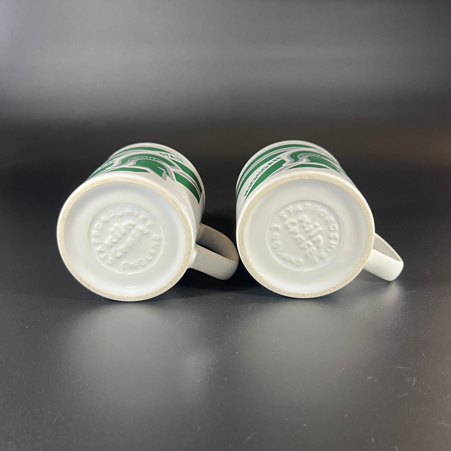 Vintage Michigan State University Mugs – Set of 2 – Kiln Craft, Staffordshire England