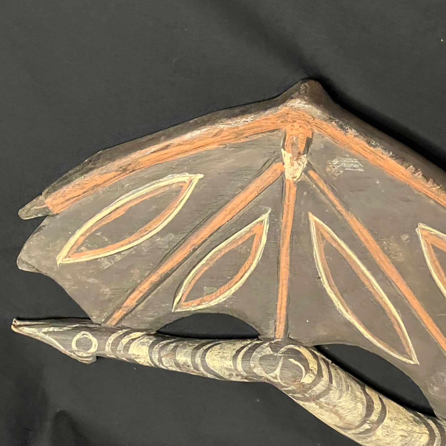 25" Sepik River Ancestral Bat Figure Carving | Papua New Guinea | Ron Perry Provenance
