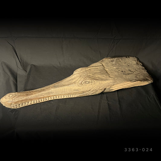 24" Sepik River Crocodile Canoe Prow Ornament | Iatmul, Papua New Guinea | Ron Perry Provenance