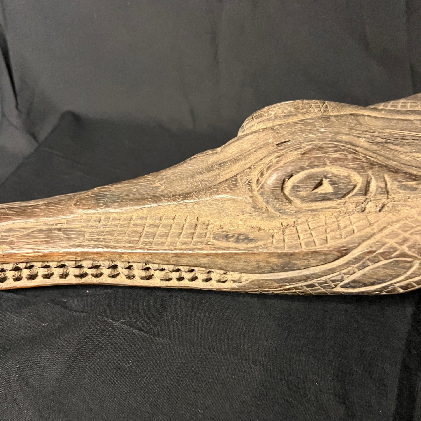 24" Sepik River Crocodile Canoe Prow Ornament | Iatmul, Papua New Guinea | Ron Perry Provenance