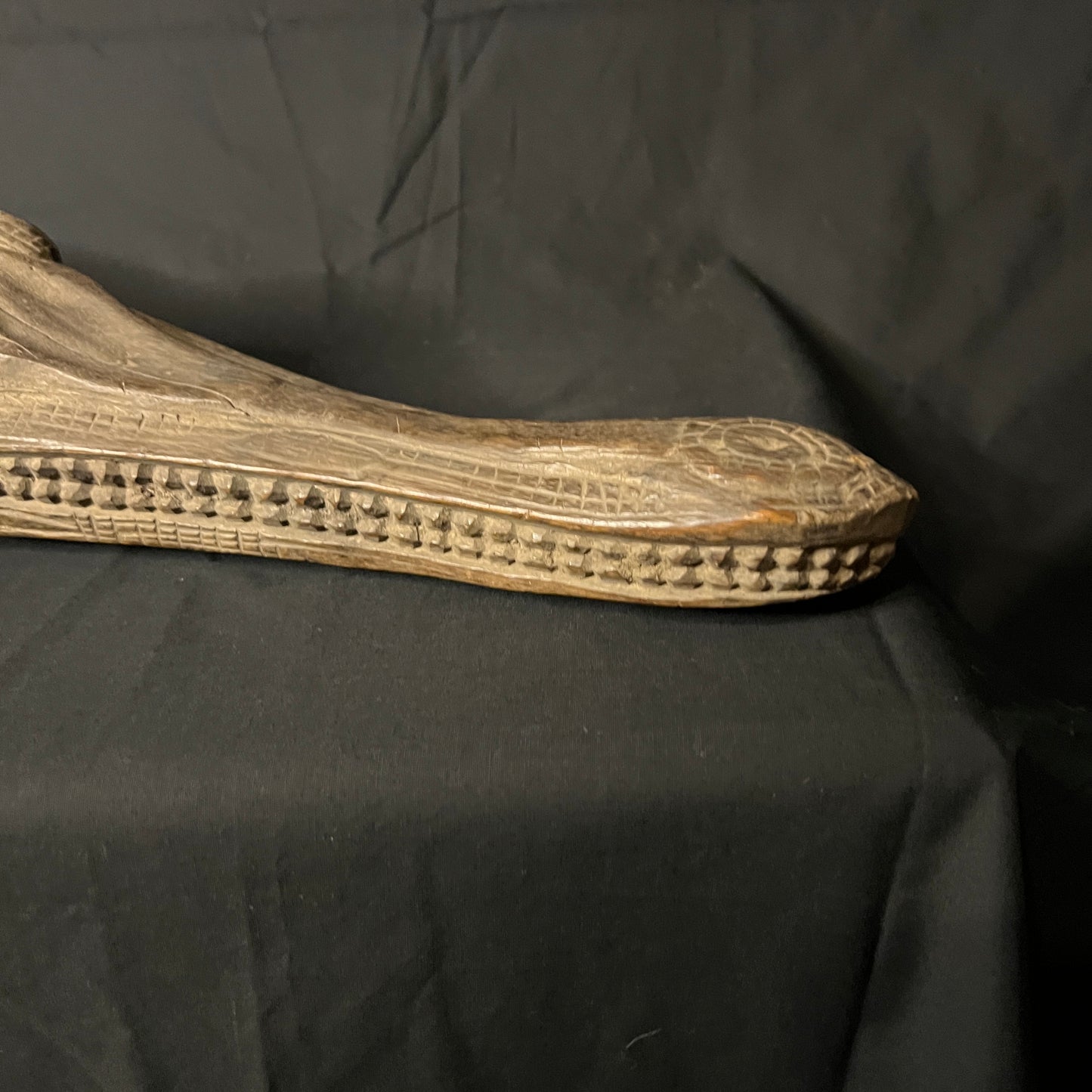 24" Sepik River Crocodile Canoe Prow Ornament | Iatmul, Papua New Guinea | Ron Perry Provenance