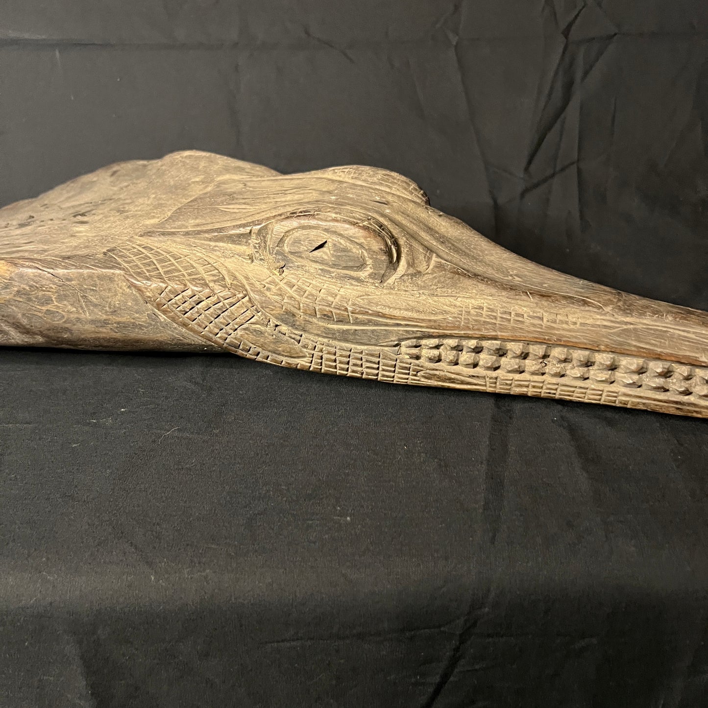24" Sepik River Crocodile Canoe Prow Ornament | Iatmul, Papua New Guinea | Ron Perry Provenance