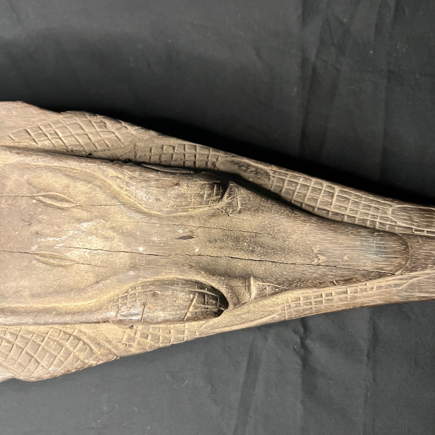 24" Sepik River Crocodile Canoe Prow Ornament | Iatmul, Papua New Guinea | Ron Perry Provenance