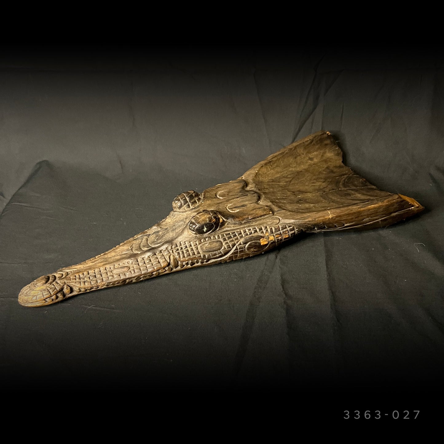 Signed Sepik River Crocodile Canoe Prow | Iatmul, Papua New Guinea | Ron Perry Provenance
