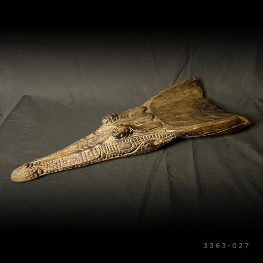 Signed Sepik River Crocodile Canoe Prow | Iatmul, Papua New Guinea | Ron Perry Provenance