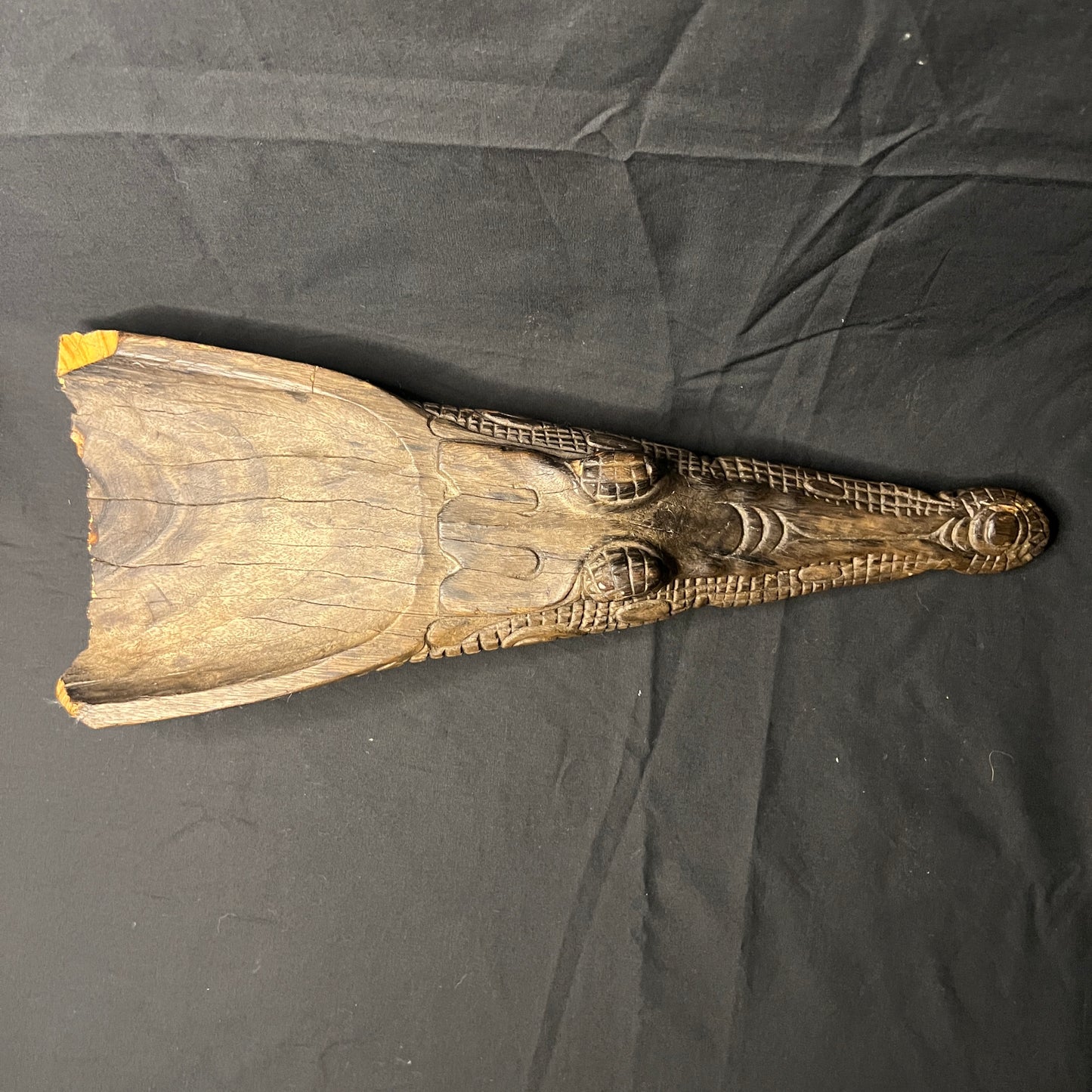 Signed Sepik River Crocodile Canoe Prow | Iatmul, Papua New Guinea | Ron Perry Provenance