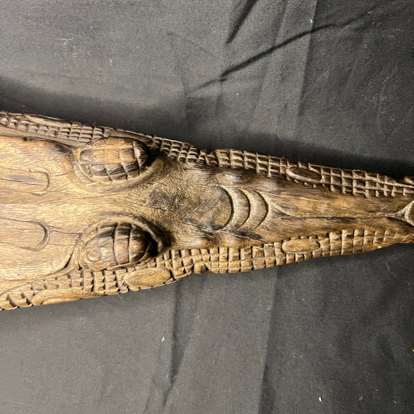 Signed Sepik River Crocodile Canoe Prow | Iatmul, Papua New Guinea | Ron Perry Provenance