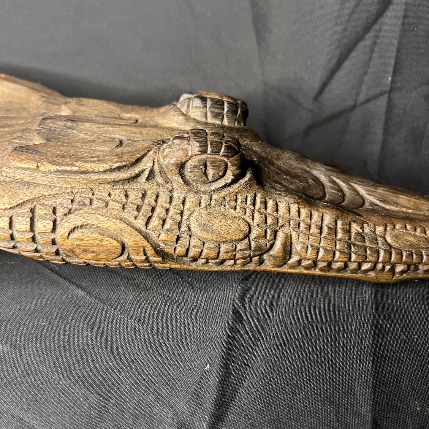 Signed Sepik River Crocodile Canoe Prow | Iatmul, Papua New Guinea | Ron Perry Provenance