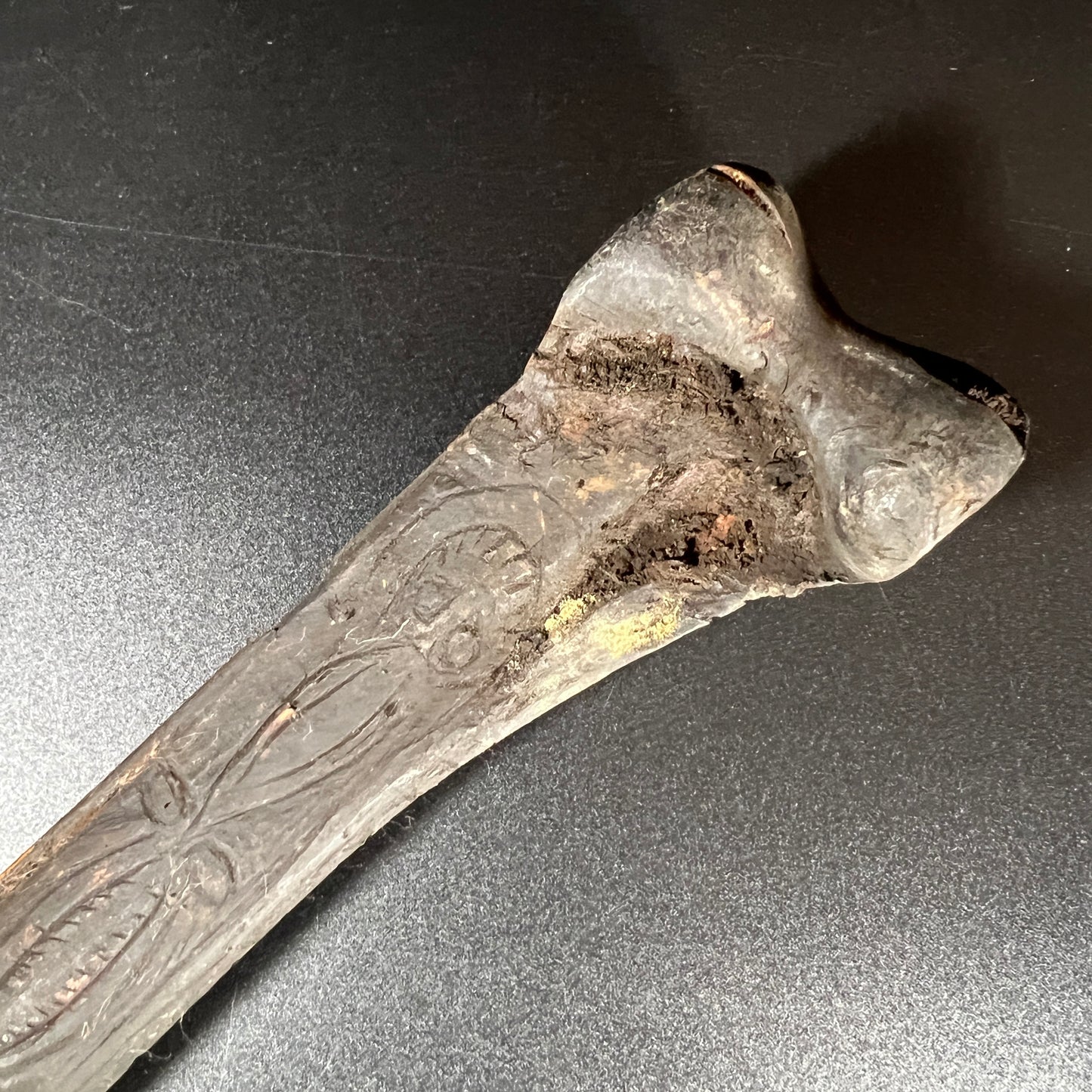 13" Long Sepik River Ancestral Cassowary Bone Dagger | Abelam / Kwanga, Papua New Guinea | Ron Perry Provenance