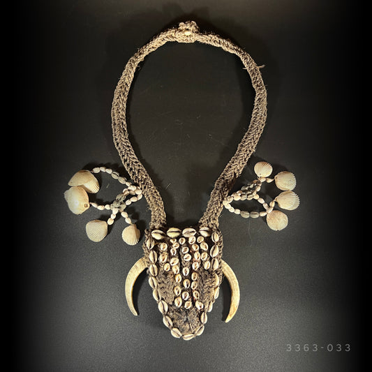 Karahut Ceremonial Headhunter’s Boar Tusk Ornament | Abelam or Sepik River, Papua New Guinea | Tribal Art
