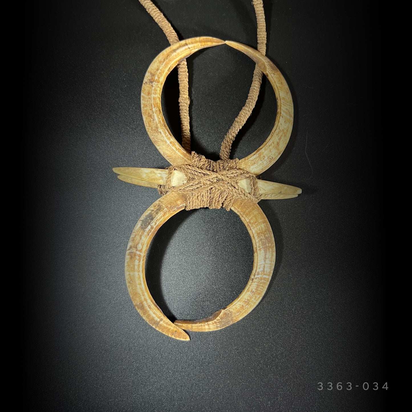 Papua New Guinea Double Boar Tusk Necklace | Huon Gulf, Papua New Guinea | Ron Perry Provenance