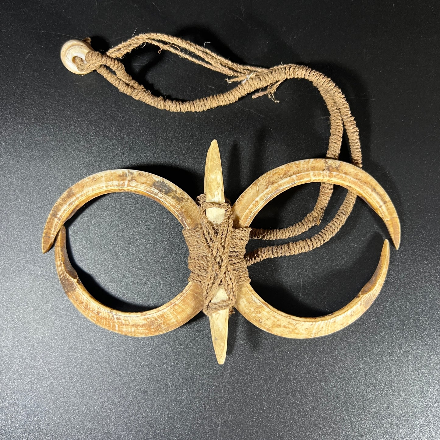 Papua New Guinea Double Boar Tusk Necklace | Huon Gulf, Papua New Guinea | Ron Perry Provenance