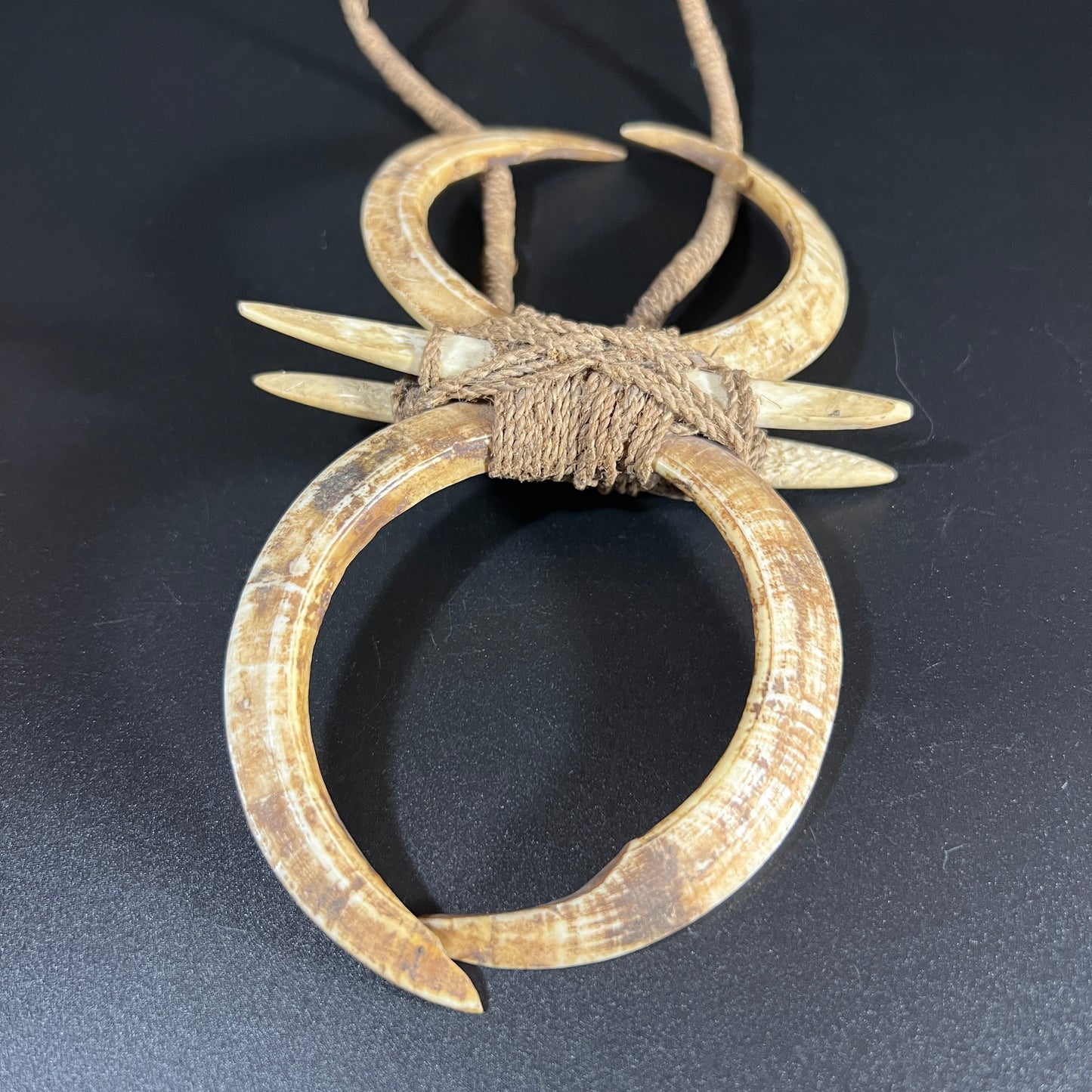 Papua New Guinea Double Boar Tusk Necklace | Huon Gulf, Papua New Guinea | Ron Perry Provenance