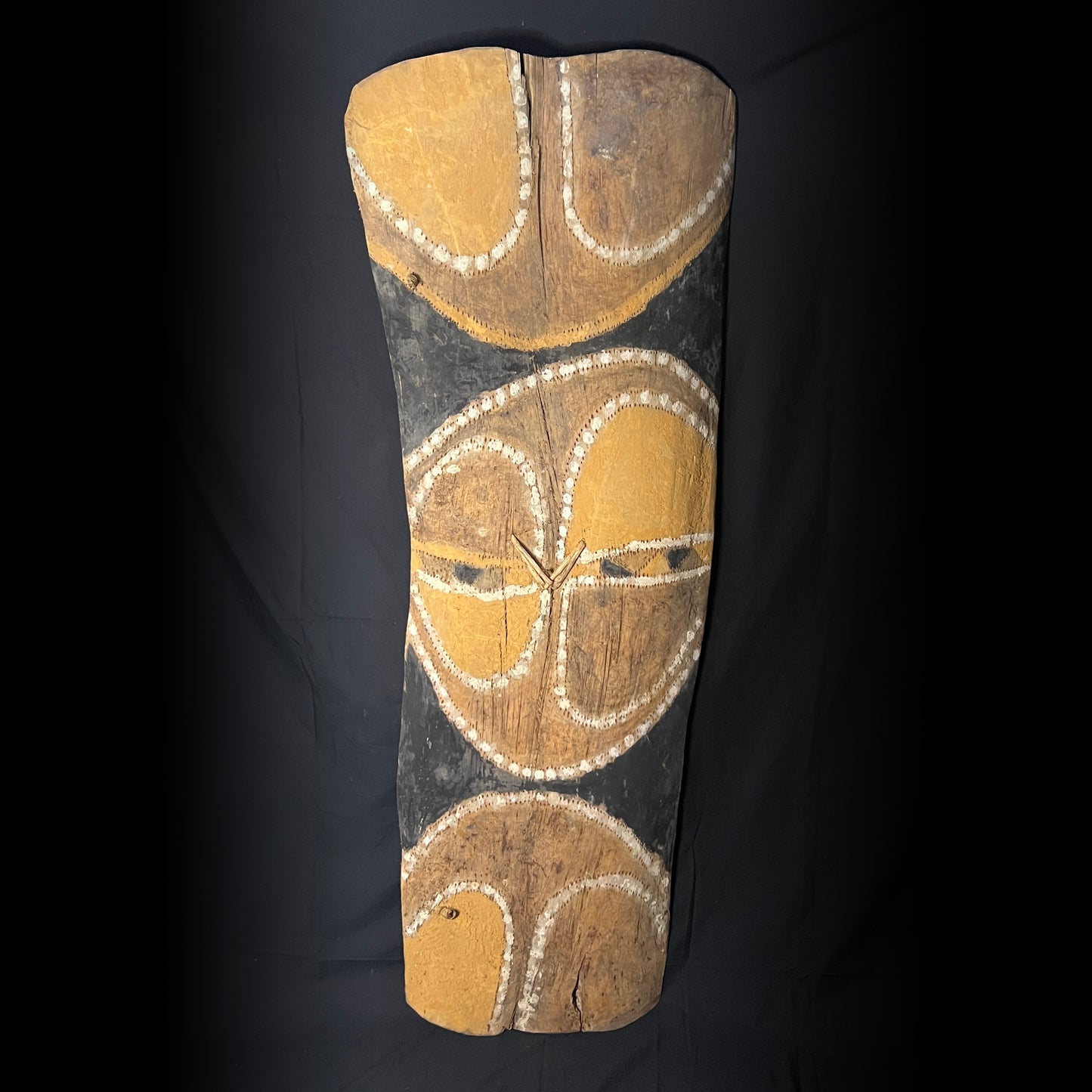 60" Papua New Guinea Kwoma Tribe Painted Sago Bark Panel (Pangal)
