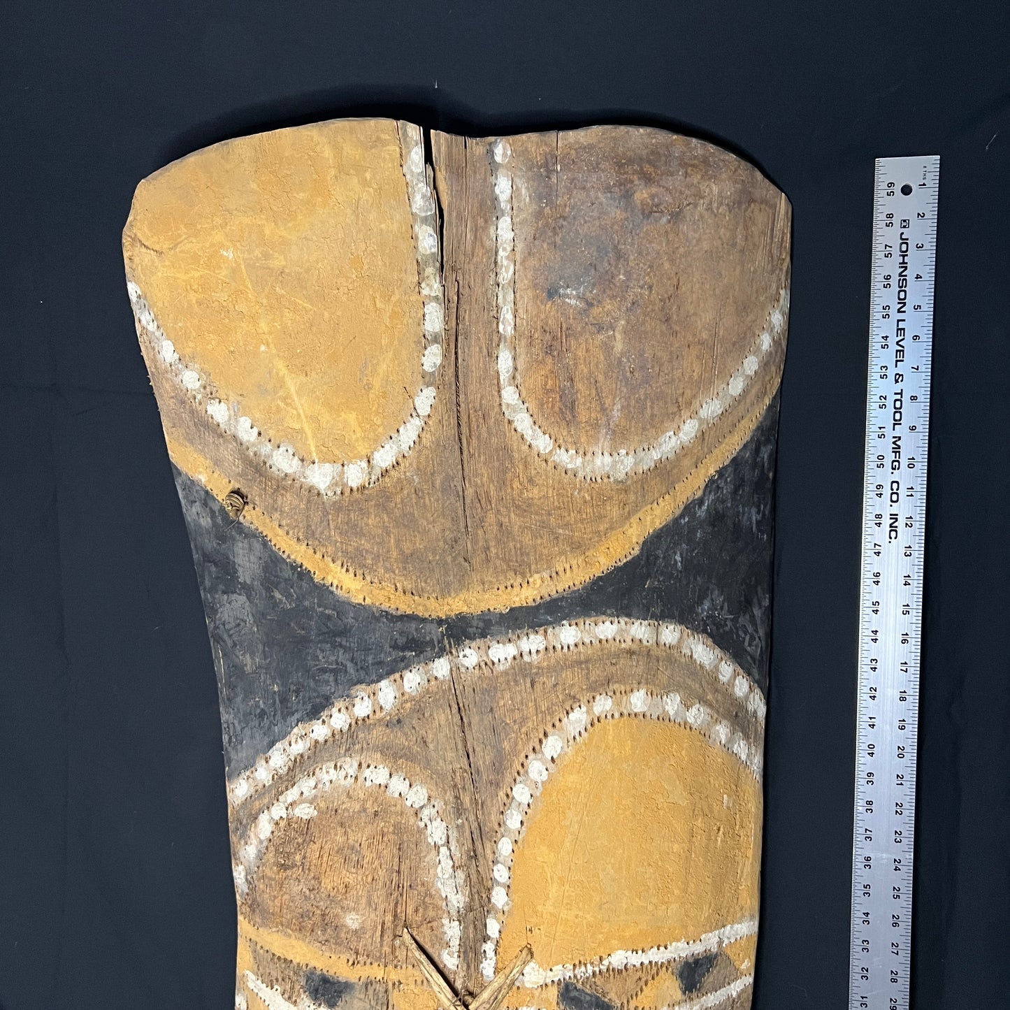 60" Papua New Guinea Kwoma Tribe Painted Sago Bark Panel (Pangal)