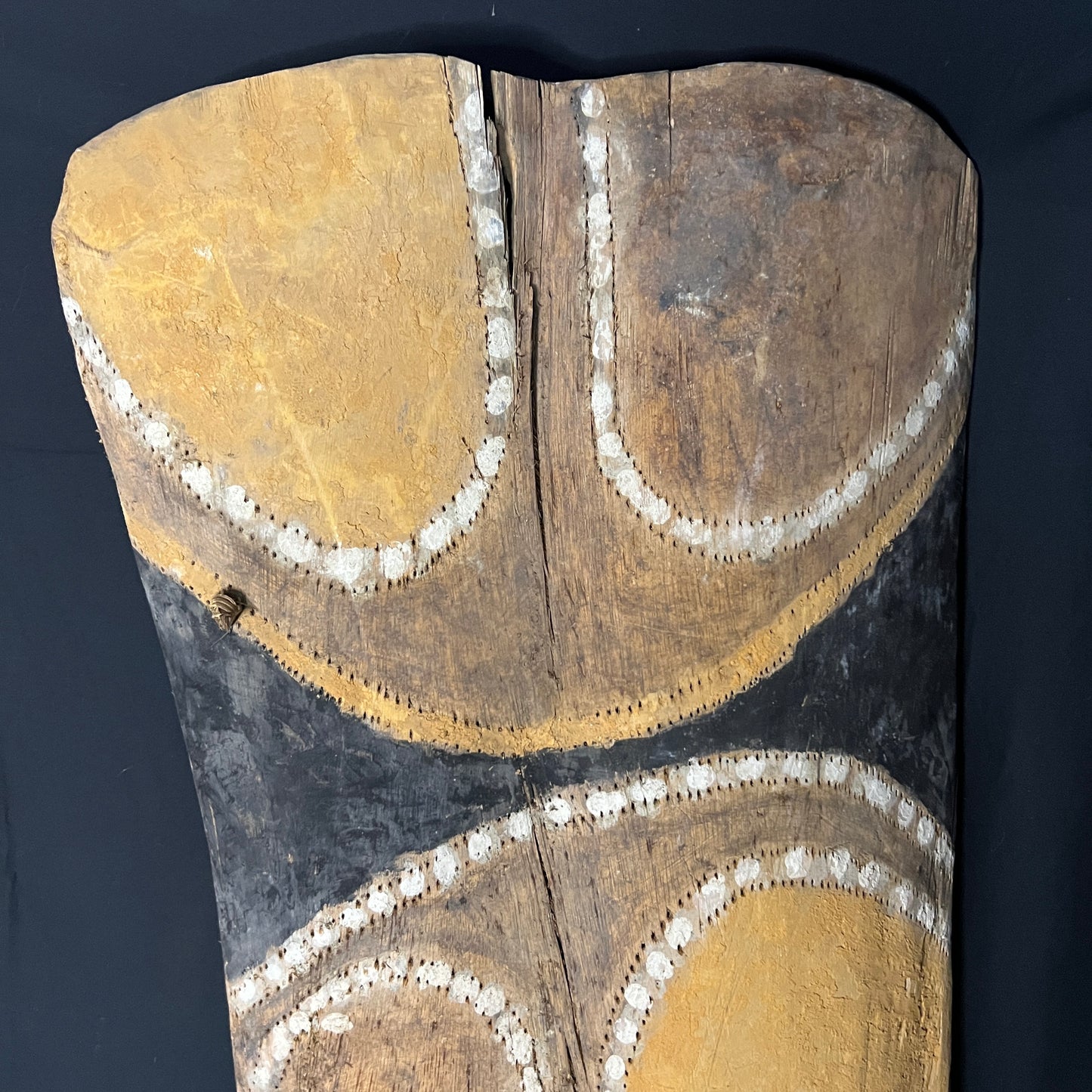 60" Papua New Guinea Kwoma Tribe Painted Sago Bark Panel (Pangal)