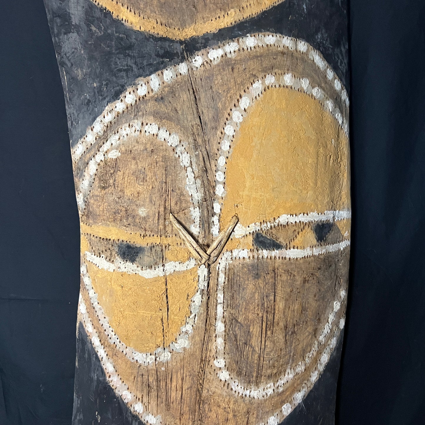 60" Papua New Guinea Kwoma Tribe Painted Sago Bark Panel (Pangal)