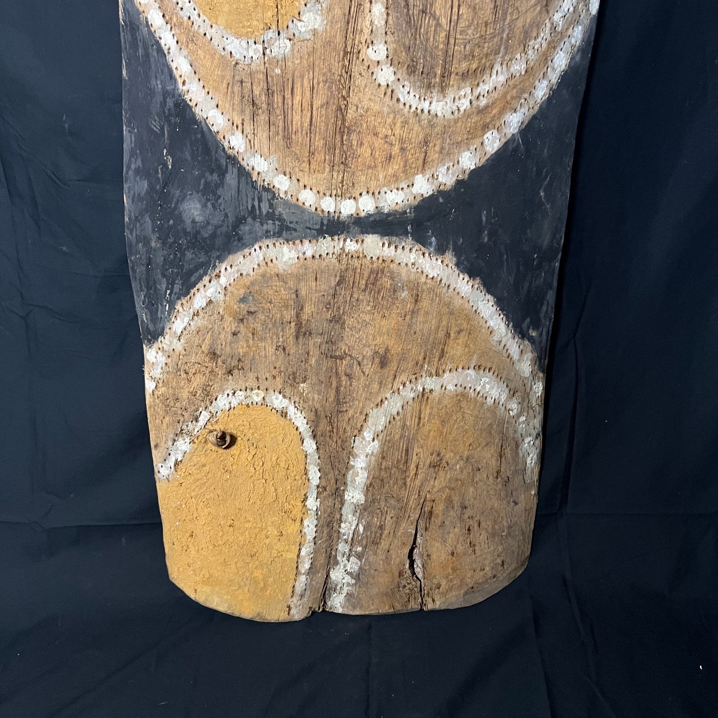 60" Papua New Guinea Kwoma Tribe Painted Sago Bark Panel (Pangal)