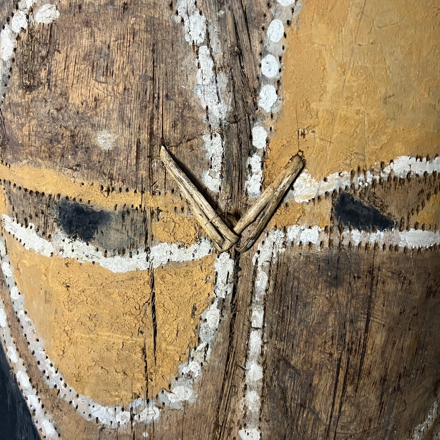 60" Papua New Guinea Kwoma Tribe Painted Sago Bark Panel (Pangal)