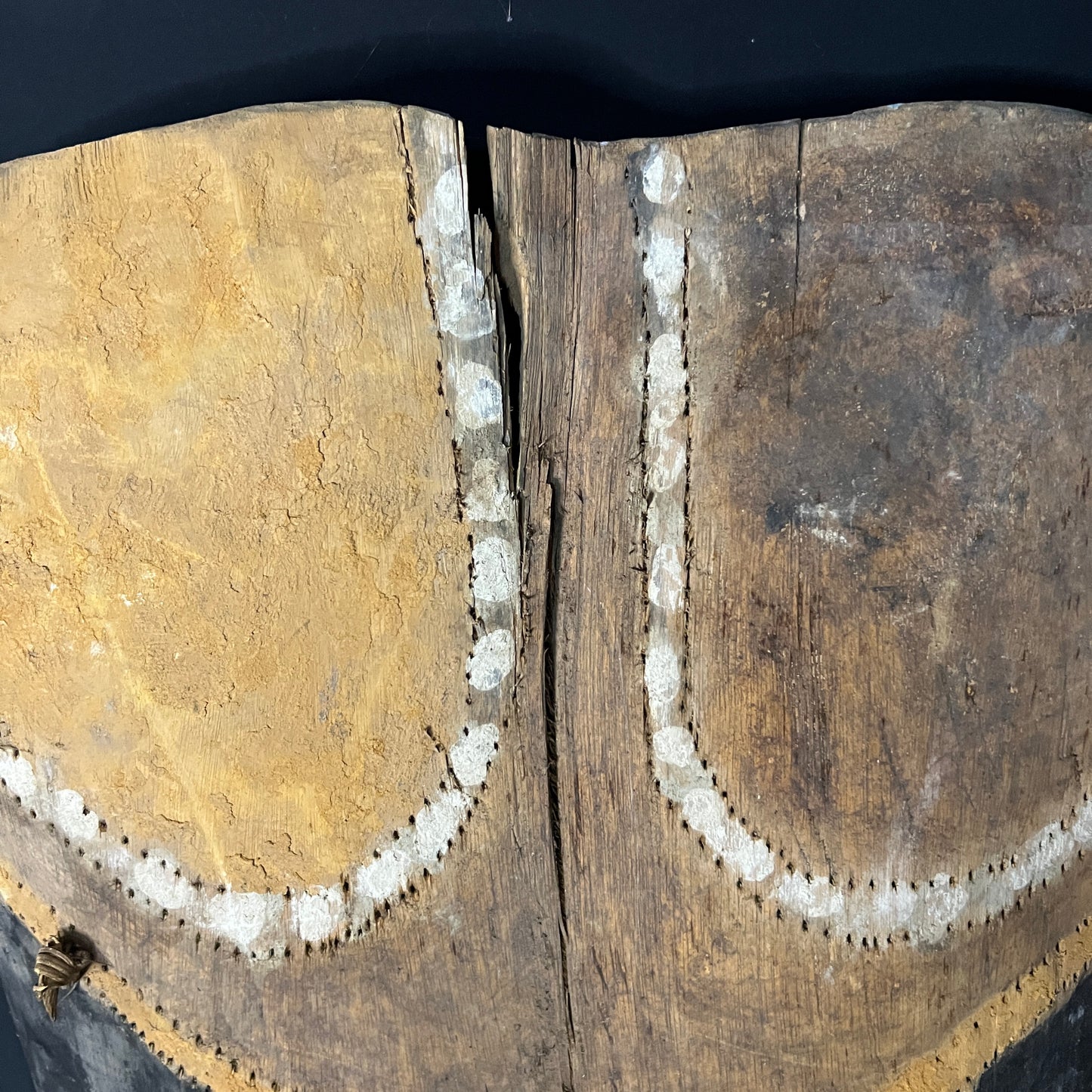 60" Papua New Guinea Kwoma Tribe Painted Sago Bark Panel (Pangal)