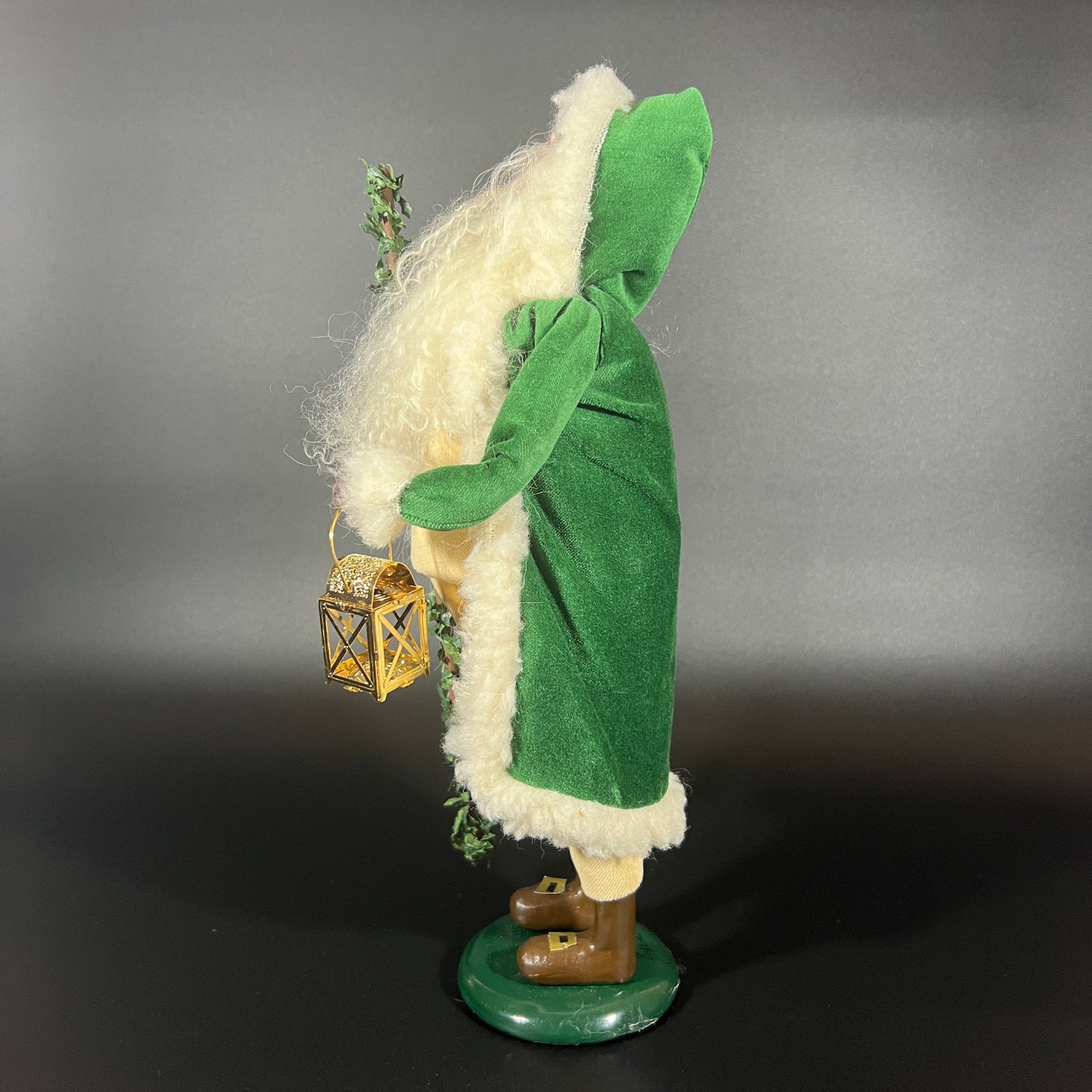 Byers Choice Doll - Santa with Staff and Lantern, Signed on Bottom