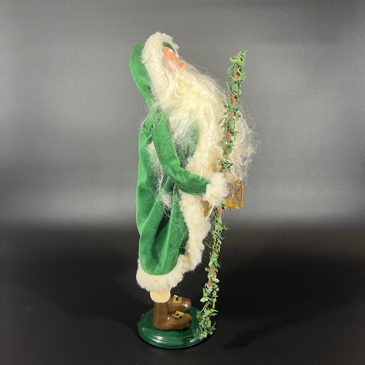 Byers Choice Doll - Santa with Staff and Lantern, Signed on Bottom