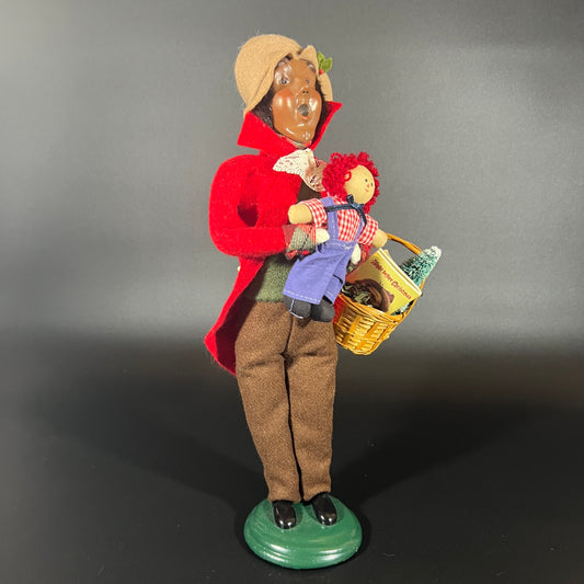 Byers Choice Doll - African American Man with Doll, Basket and Book