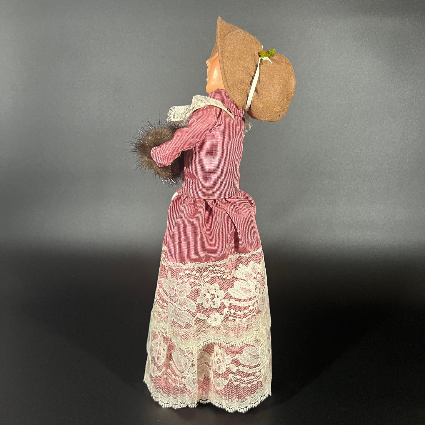 Byers Choice Doll - Victorian Woman with Purple and White Lace Dress
