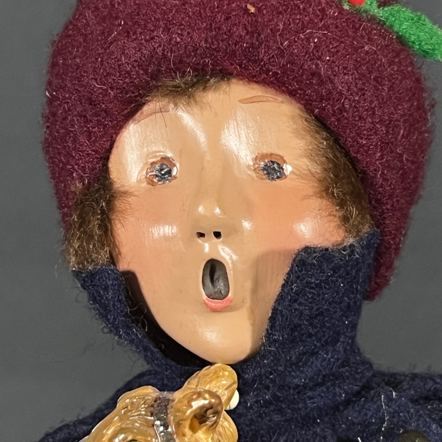 Byers Choice Doll - Boy with Toy Camel and Red Hat