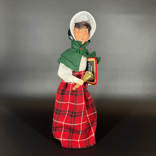 Byers Choice Doll - Woman Teacher with Bell, Blackboard and Book