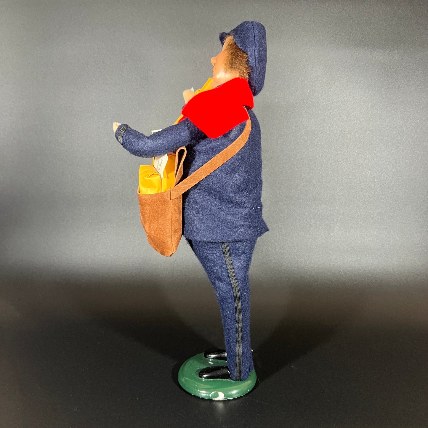 Byers Choice Doll - Mailman Holding Packages and Mail with Post Box