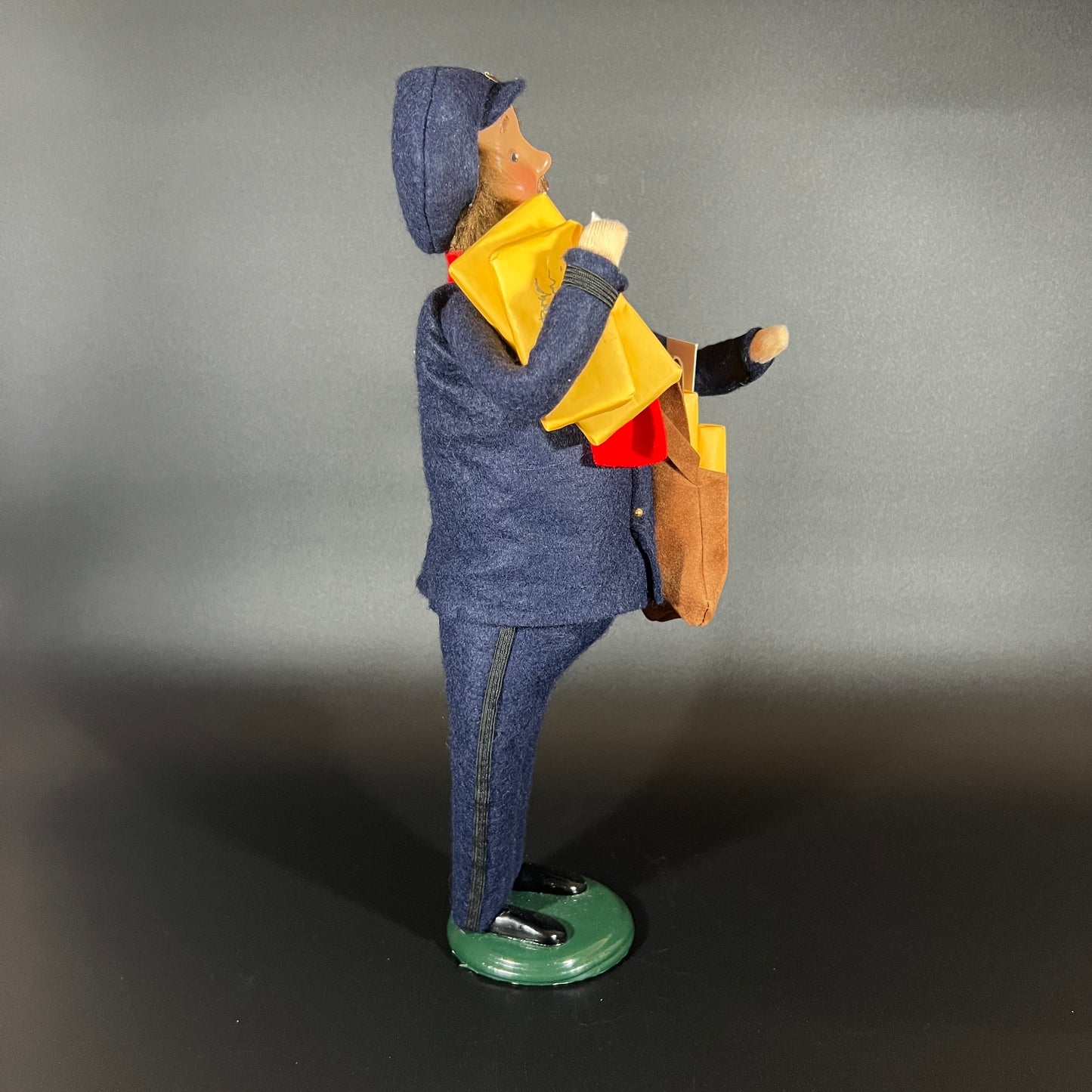 Byers Choice Doll - Mailman Holding Packages and Mail with Post Box