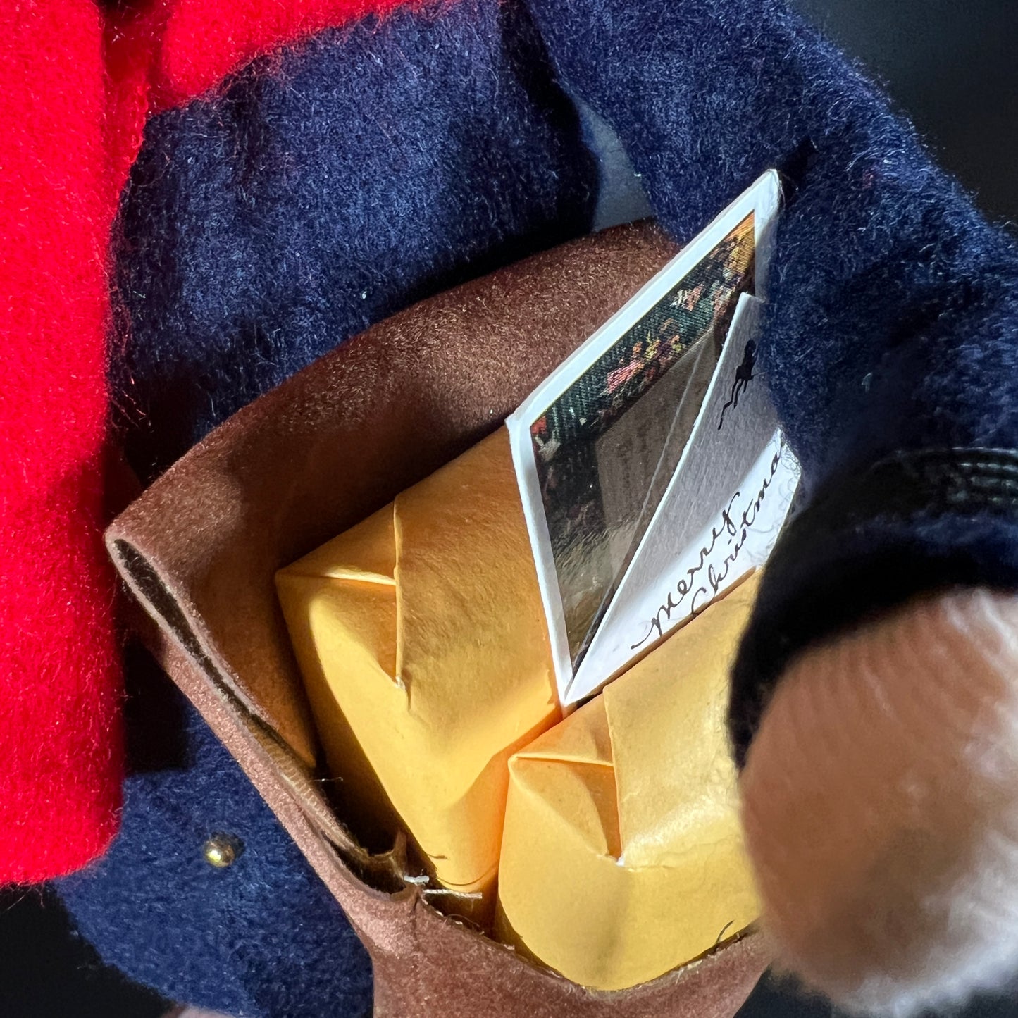 Byers Choice Doll - Mailman Holding Packages and Mail with Post Box