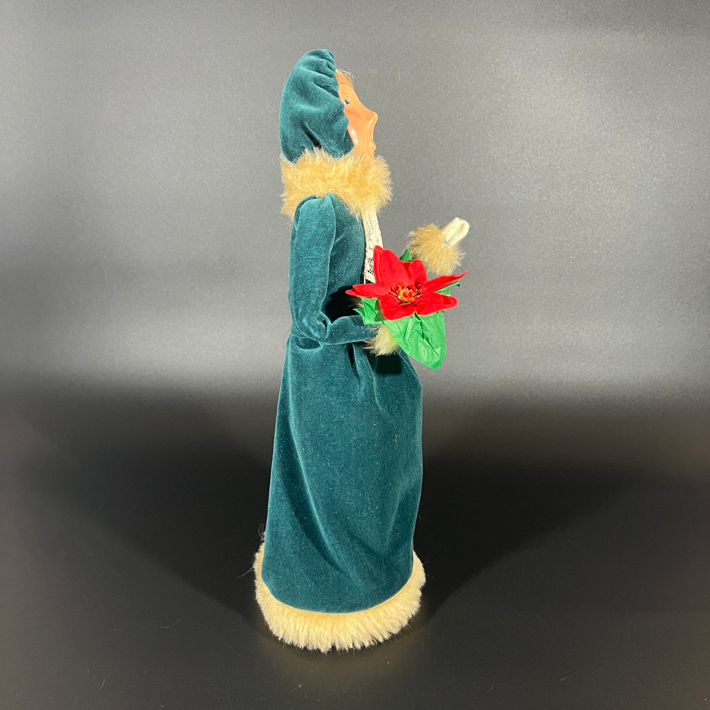 Byers Choice Doll - Woman Caroler Holding a Poinsettia