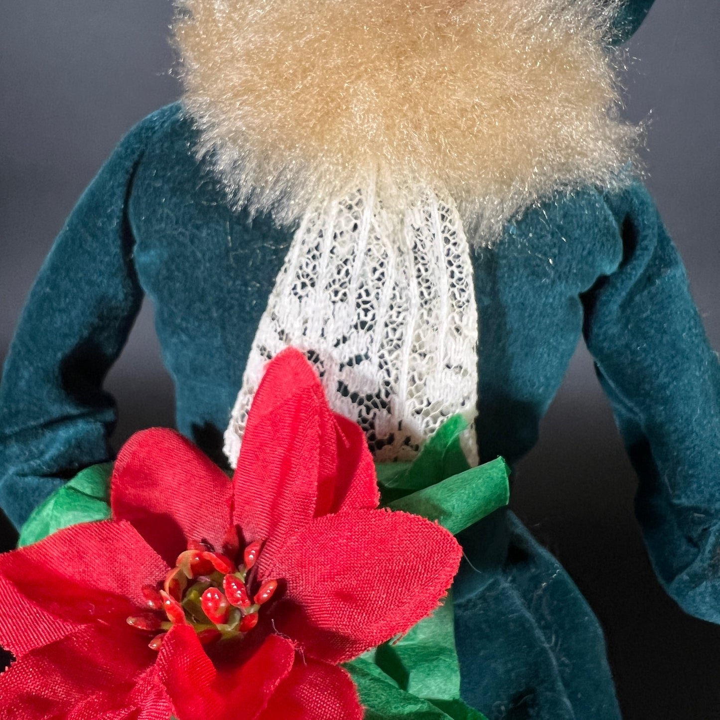 Byers Choice Doll - Woman Caroler Holding a Poinsettia