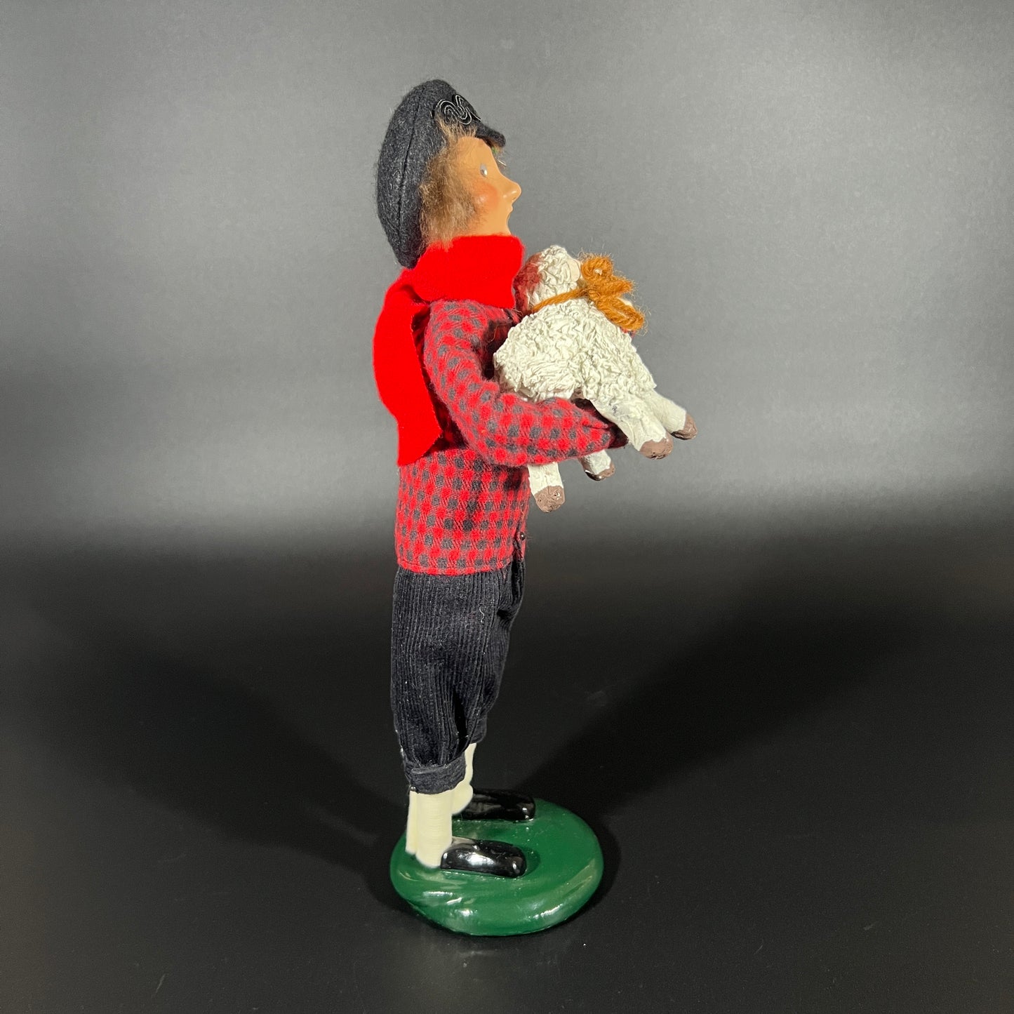 Byers Choice Doll - Boy Caroler Holding Lamb