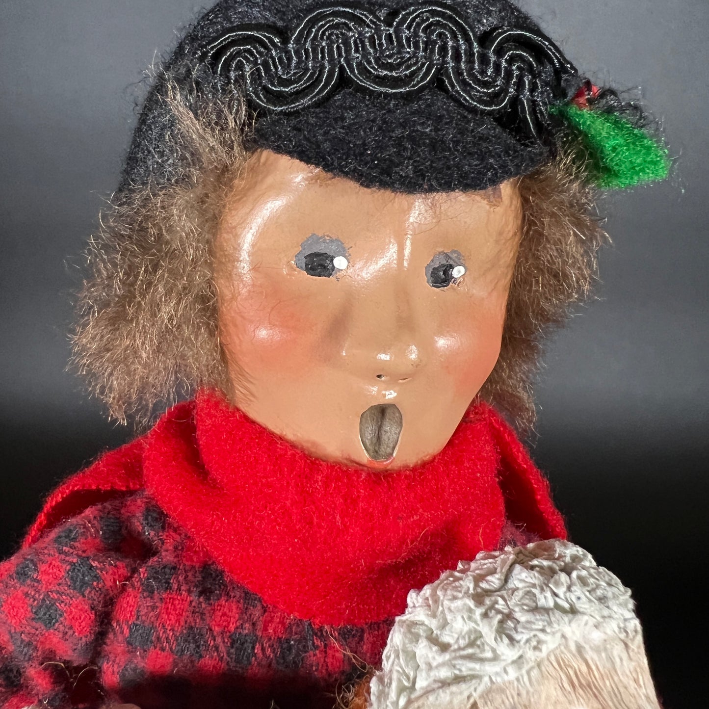 Byers Choice Doll - Boy Caroler Holding Lamb