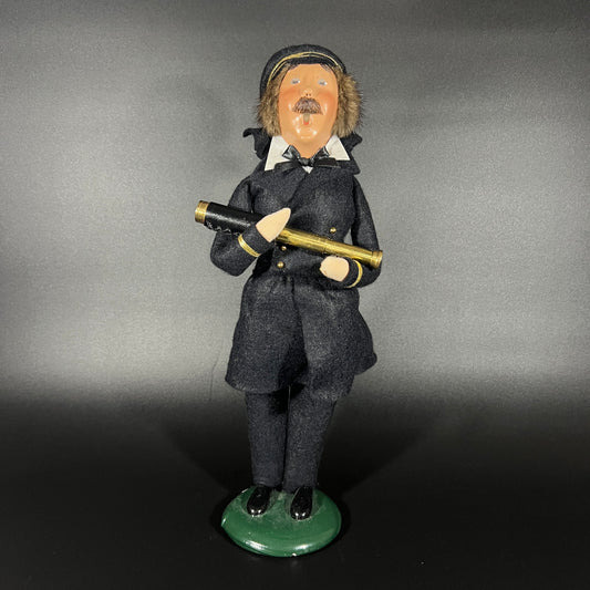 Byers Choice Doll - Sea Captain Caroler Holding a Spyglass