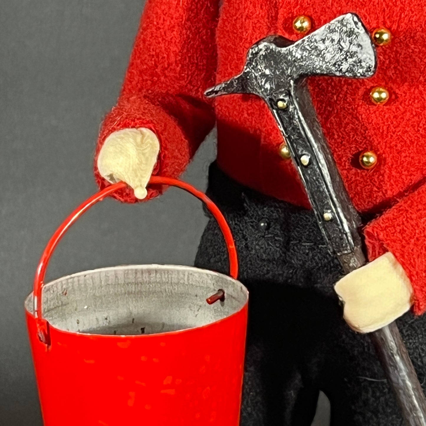 Byers Choice Doll - Fireman Caroler with Axe and Bucket