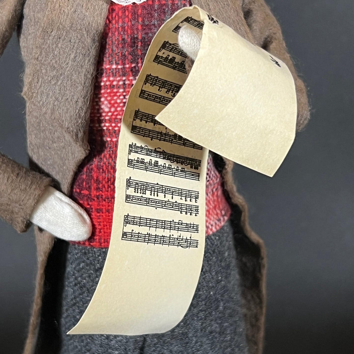 Byers Choice Doll - Man Caroler Holding Sheet Music