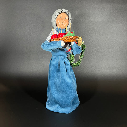 Byers Choice Doll - Victorian Shopper Woman Holding Candy Apples and Presents